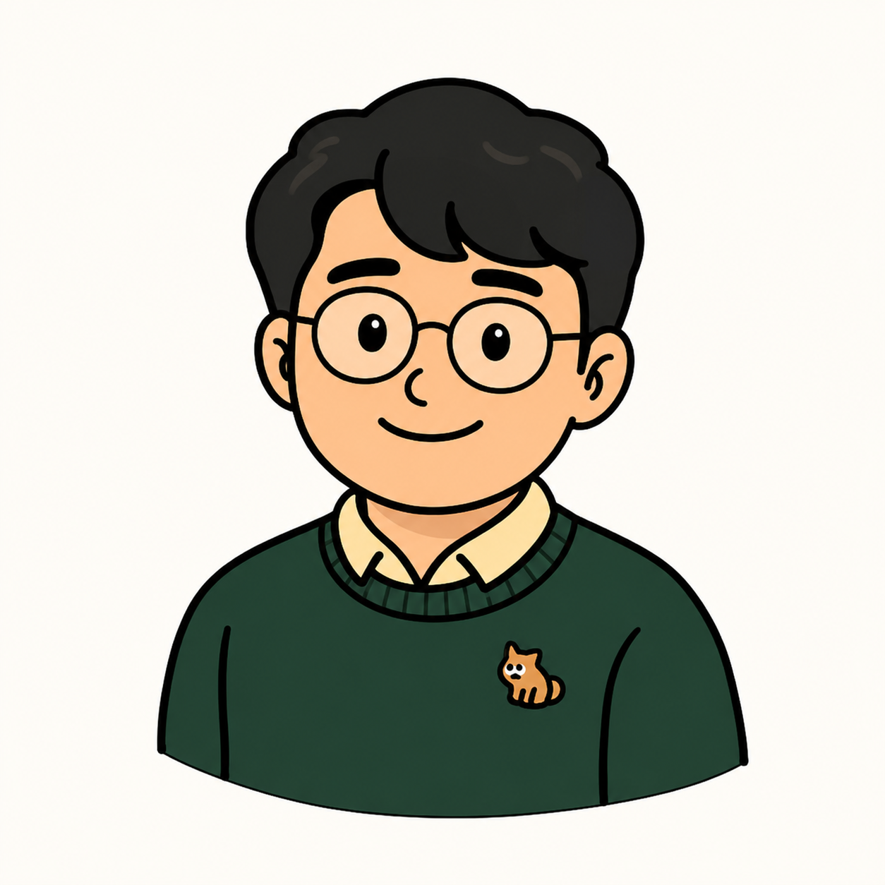 Illustrated portrait of Kwangseob Ahn (Oswarld)